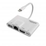 Адаптер Promate MediaSync-LT Lightning to USB 3.0 OTG/RJ45/HDMI/10Вт Lightning-in белый (mediasync-lt.white) Адаптер Promate MediaSync-LT Lightning to USB 3.0 OTG/RJ45/HDMI/10Вт Lightning-in белый (mediasync-lt.white)