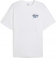 Футболка Puma GRAPHICS PUMA Moto Relaxed Tee 62963702 р.S белый