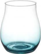 Ваза стеклянная Wrzesniak Glassworks Омбре, d18хh18 см 18 см бирюзовая