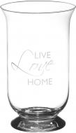 Ваза стеклянная Wrzesniak Glassworks Live Love Home d15хh25 см 25 см прозрачная