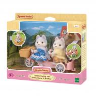 Фигурка коллекционная Sylvanian Families Малыши Хаски на велосипеде 5637