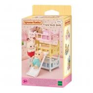 Фигурка коллекционная Sylvanian Families Трёхэтажная кроватка с горкой 5741