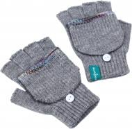 Рукавицы HW без пальчиков с откидной перчаткой для девочек р.12-14 /серый