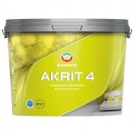 Краска акрилатная водоэмульсионная Eskaro Akrit 4 глубокий мат белый 9,5 л 13,7 кг