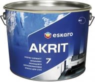 Фарба акрилатна водоемульсійна Eskaro Akrit 7 мат білий 9,5 л 12,3 кг