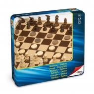 Гра настільна CAYRO Дорожні шахи та шашки у металевій коробці 751