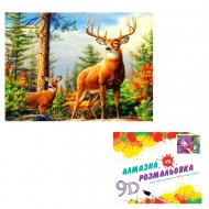 Картина по номерам 2 в 1 Алмазная мозаика + раскраска 40х50 см CY2252