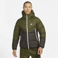 Куртка Nike M NSW SF WINDRUNNER HD JKT DD6795-326 р.S зеленый