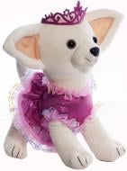 М'яка іграшка Копиця Пес Крошка № 1 25 см білий із фіолетовим