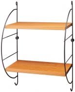 Полка декоративная ДСП/метал 360x550 мм черный/дерево