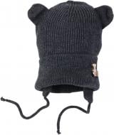 Шапка HW детская Мишка с веревочками р.50-52 серый