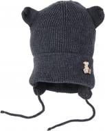 Шапка HW детская Мишка с веревочками р.52-54 серый