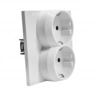 Розетка с заземлением HausMark INO IP20 белый PS-2SG-EU-White Розетка с заземлением HausMark INO IP20 белый PS-2SG-EU-White