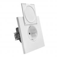 Розетка с крышкой с заземлением HausMark INO IP44 белый PS-СG-EU-White