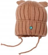 Шапка HW детская с веревочками р.50-52 коричневая бронза