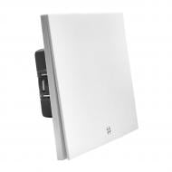 Вимикач перехресний одноклавішний HausMark INO без підсвітки білий TWS-EU-White