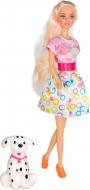 Кукла Ася 28 см Прогулка с собачкой 35058