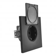 Розетка з кришкою із заземленням HausMark INO IP20 сірий PS-СG-EU-Gray