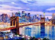 Набор для творчества со стразами на подрамнике Город зажигает огни 30x40 см (У) GoToArt