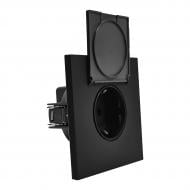 Розетка з кришкою із заземленням HausMark INO IP44 чорний PS-СG-EU-Black