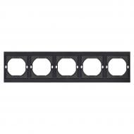 Рамка п'ятимісна HausMark INO горизонтальна чорний AC-5M-EU-Black
