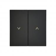 Вимикач для жалюзі одноклавішний HausMark INO без підсвітки чорний WS-BS-EU-Black