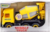 Машинка Wader бетонозмішувач жовтий «Middle truck» 39493