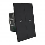 Выключатель для жалюзи одноклавишный HausMark INO без подсветки черный WS-BS-GP-Black