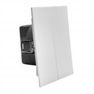 Выключатель двухклавишный HausMark INO без подсветки белый LS-2G-GP-White Выключатель двухклавишный HausMark INO без подсветки белый LS-2G-GP-White