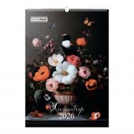 Календарь настенный Buromax Flowers and birds А2 1 пружина 2026