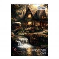 Календарь настенный Buromax Fairytale landscapes А2 1 пружина 2026