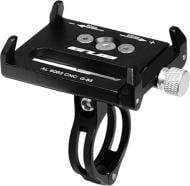 Тримач для телефона 3,5-6,2" AL з кріпленням на кермо/винос GUB G-86 чорний (HFS-007)