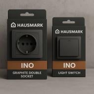 Выключатель перекрестный одноклавишный HausMark INO без подсветки белый TWS-GP-White