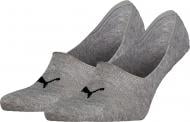 Шкарпетки Puma UNISEX MID CUT FOOTIE 2P 93839405 р.43-46 сірий