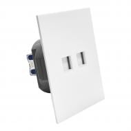 Розетка комп’ютерна подвійна HausMark INO IP20 білий PS-LANх2-GP-White