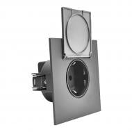 Розетка з кришкою із заземленням HausMark INO IP20 сірий PS-СG-GP-Gray