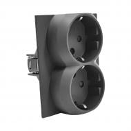 Розетка двойная без заземления HausMark INO IP20 серый PS-2SG-GP-Gray Розетка двойная без заземления HausMark INO IP20 серый PS-2SG-GP-Gray