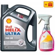 Моторне мастило SHELL промонабір Helix Ultra ECT C3 4л + Insect Remover, 0,5 л 5W-30 4 л (ТОВ-У506147)