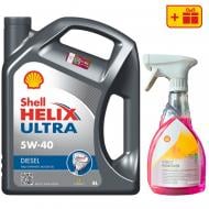 Моторне мастило SHELL промонабір Helix D Ultra 4 л + Insect Remover 0,5л 5W-40 4 л (ТОВ-У513176)