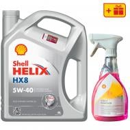 Моторне мастило SHELL промонабір Helix HX8 4 л + Insect Remover 0,5 л 5W-40 4 л (ТОВ-У513180)