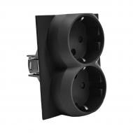 Розетка двойная с заземлением HausMark INO IP20 черный PS-2SG-GP-Black Розетка двойная с заземлением HausMark INO IP20 черный PS-2SG-GP-Black