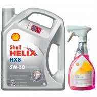 Моторне мастило SHELL промонабір Helix HX8 4 л + Insect Remover 0,5 л 5W-30 4 л (ТОВ-У513178)