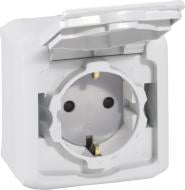 Розетка бытовая с заземлением Legrand Forix 2К+З 16А IP44 серый 782393