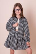 Костюм школьный для девочки Mevis (01) р. 134 черно-белая клетка Арт. 5503