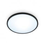 ВИТРИНА! Светильник светодиодный WiZ SuperSlim Ceiling 2700-6500K Wi-FI черный (929002685201)