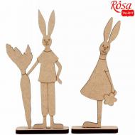 Набір заготовок Великодні кролики 2 на підставці 2 шт. Rosa Talent