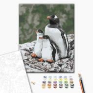 Картина по номерам Семья субантарктических пингвинов ©Татьяна Баглай 40x50 см Brushme Картина по номерам Семья субантарктических пингвинов ©Татьяна Баглай 40x50 см Brushme