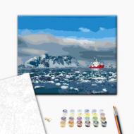 Картина по номерам Ледокол "Ноосфера" среди Южного океана ©Ян Бахмат 40x50 см Brushme