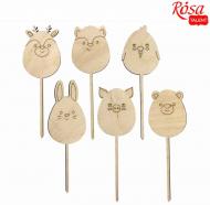 Набір заготовок Топери Великодні звірята 1 6 шт. Rosa Talent
