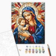 Картина по номерам Матерь Божья с Младенцем 40x50 см Brushme Картина по номерам Матерь Божья с Младенцем 40x50 см Brushme